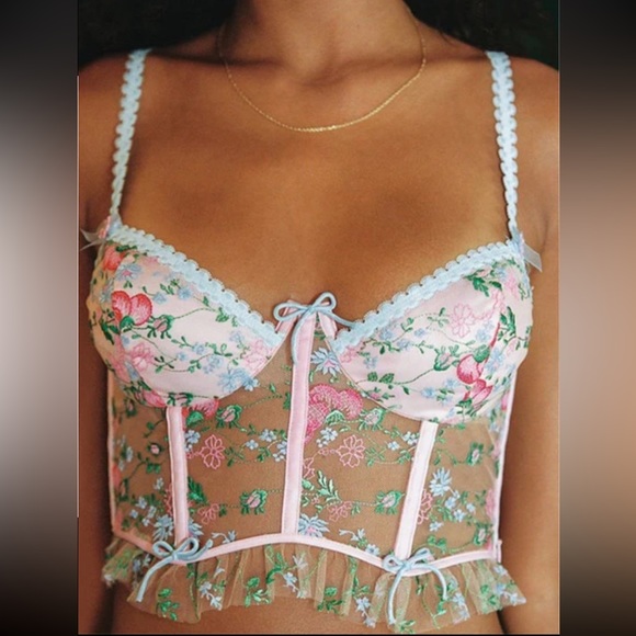 For Love And Lemons Tops - For love & lemons swaying rose bustier